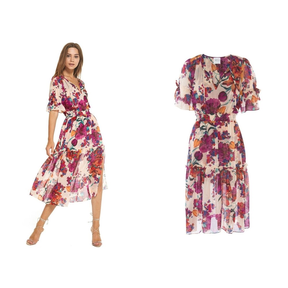Misa Los Angeles Dariya Dress in Multicolor Size XS NWT *Small Flaw*